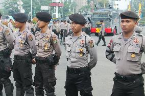 Police stay alert in Jakarta