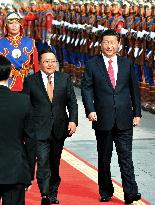 Chinese president visits Mongolia