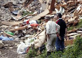 Aftermath of landslides in Hiroshima