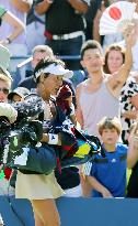 Date-Krumm leaves court after 1st-round loss at U.S. Open