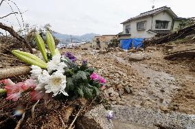 Aftermath of mudslides in Hiroshima