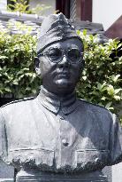 Bust of Indian nationalist Bose at Tokyo temple