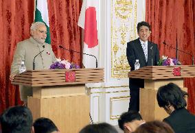 Abe, Modi vow to boost security ties