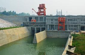 Canal for intake in China's national water supply project