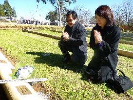Niece of Japanese POW visits his grave in Australia