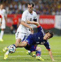 Okazaki in action against Uruguay