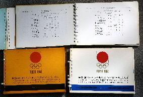 Records of instant score bulletins from 1964 Tokyo Olympics