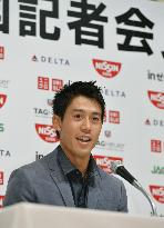 U.S. Open tennis runner-up Nishikori returns home