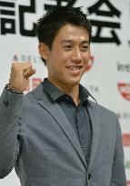 U.S. Open tennis runner-up Nishikori returns home
