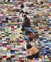 People produce giant blanket in disaster-hit Japan city