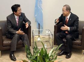 PM Abe meets with U.N. chief