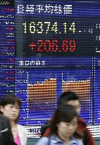 Nikkei ends near 7-year high on firmer dollar