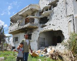 House in tatters in Gaza
