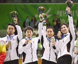 Japan wins men's fencing foil team event at Asian Games