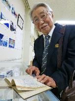 Former Shinkansen motorman with driving journal