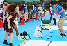 Woman spits grape at contest in central Japan