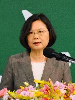 Taiwan's Tsai backs pro-democracy protests in H.K.