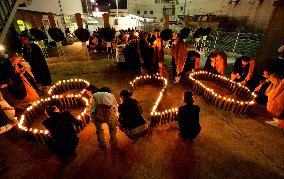 Candlelight vigil for Hiroshima mudslide victims
