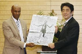 Abe meets son of marathon legend Abebe