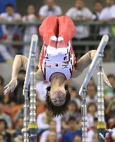 Japan's Kato wins parallel bars bronze at world championships