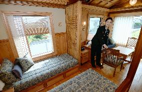 Deluxe suite on Seven Stars train displayed