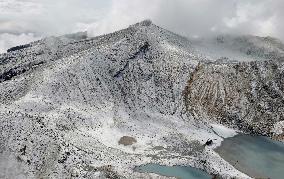Snowcapped Mt. Ontake