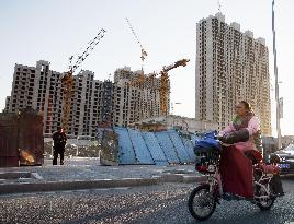 Condo complexes being built in Beijing amid low-key GDP data