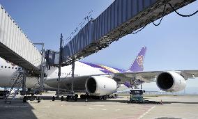 Boarding bridge for Airbus A380 at Kansai airport