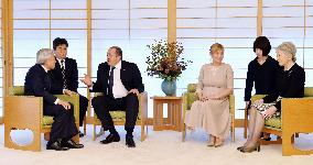 Georgian president meets Japan's imperial couple