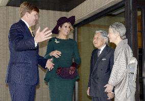 Dutch royal couple attend luncheon at Imperial Palace