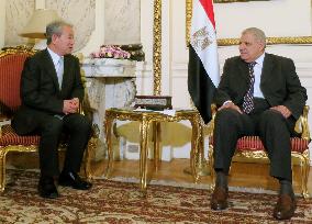 JICA president Tanaka meets Egyptian PM Mahlab