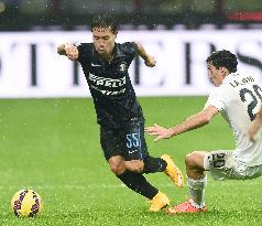 Inter's Nagatomo plays against Verona