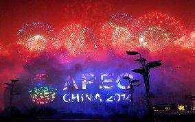 Fireworks during APEC dinner party