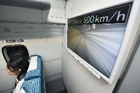 Maglev train demonstration ride for general public