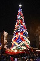 Lights on Christmas tree at USJ lit up
