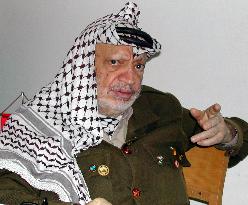 Ex-Palestinian leader Arafat speaks in interview