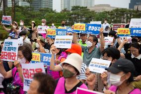 SOUTH KOREA-SEOUL-THAAD-PROTEST RALLY