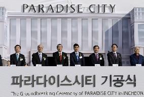Groundbreaking ceremony for resort facilities in Incheon