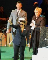 Yoko Ono joins UNICEF event for children's rights