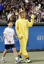 Japan tennis star Nishikori walks in animal costume