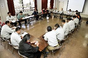 Officials of the village of Hakuba hold meeting