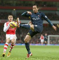 Southampton's Yoshida in action against Arsenal