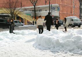 Heavy snow hits parts of central, western Japan