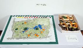 Prince Hisahito's acorn collection, map exhibited