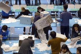 Ballot counting in lower house election