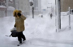 Snowstorm hits Hokkaido