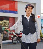Pakistan gas station hires women staff in rare move