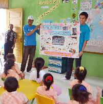 Footballer Hasebe encourages Banda Aceh kids
