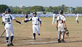 Tokyo HS team scores in friendly baseball game in Myanmar