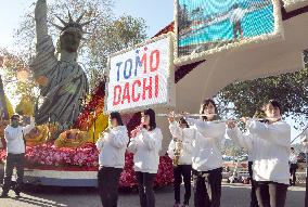 Miyagi high school students practice for Rose Parade